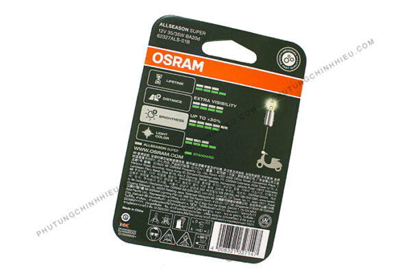 Bóng đèn Halogen OSRAM Vespa Zip, SCR tăng sáng phá sương